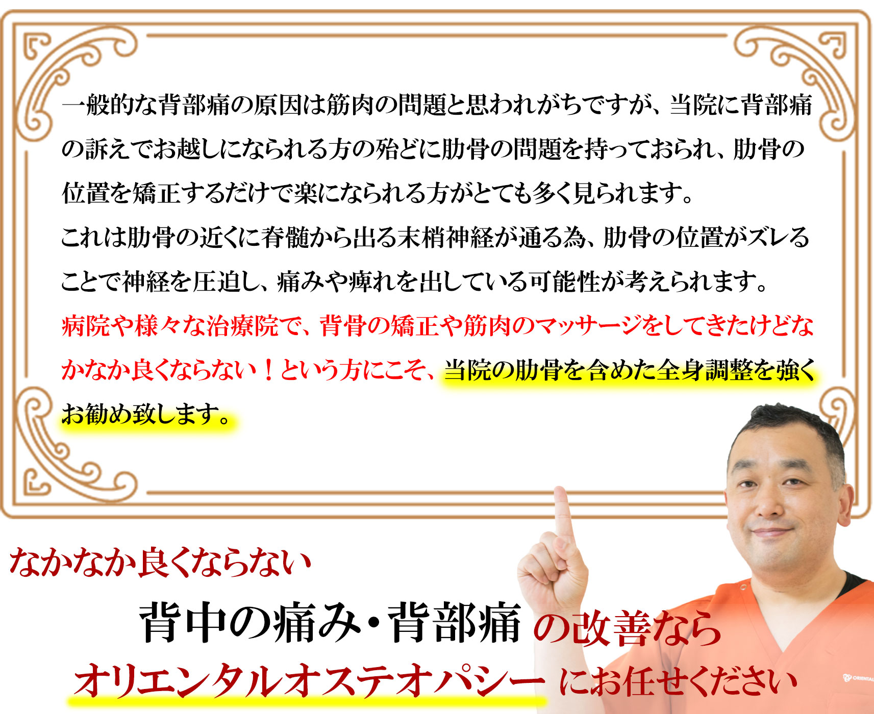 当院が考える背部痛への対策